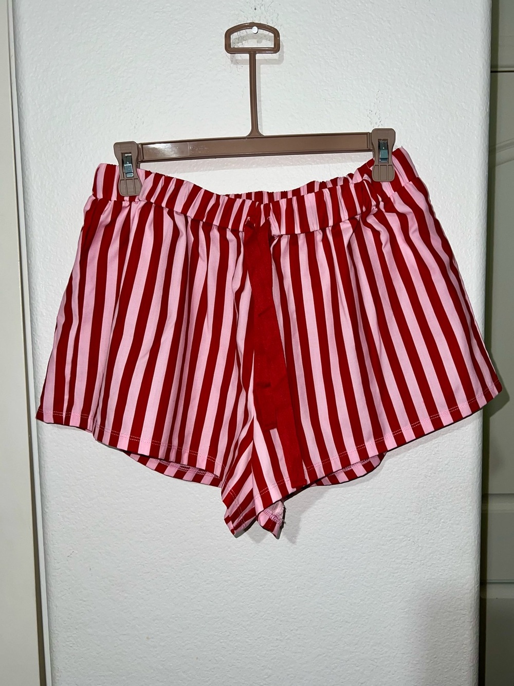 White Fox Boutique Red & Pink Striped Shorts - Picture 4 of 9
